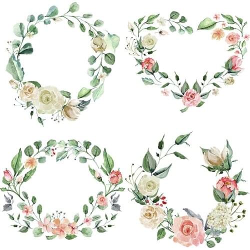 Three Ratels QC375 hand Painted colorful Garland Wall photo frame decorationbathroom decoration Decal