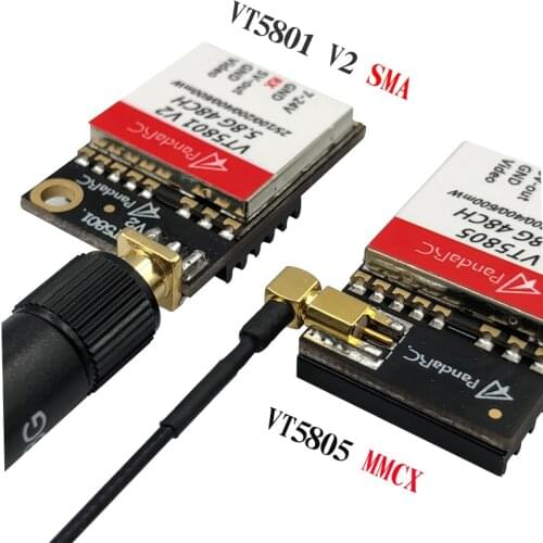 PandaRC VT5801 V2 VT5805 FPV Video Transmitter 5.8G 48CH 25/100/200/400/600mW Switchable OSD Adjustable SMA MMCX VTX