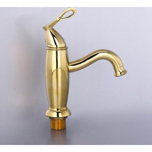 Vidric Free shipping! New designs single handle Gold finish PVD bathroom bidet faucet !Top quality basin mixer tap basin faucet