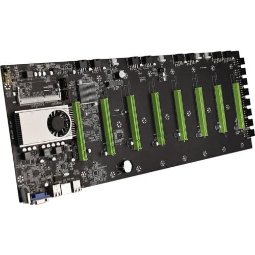 1 Pcs Riserless mining motherboard 8 GPU Bitcoin Crypto Etherum Mining Support 1066/1333/1600MHz