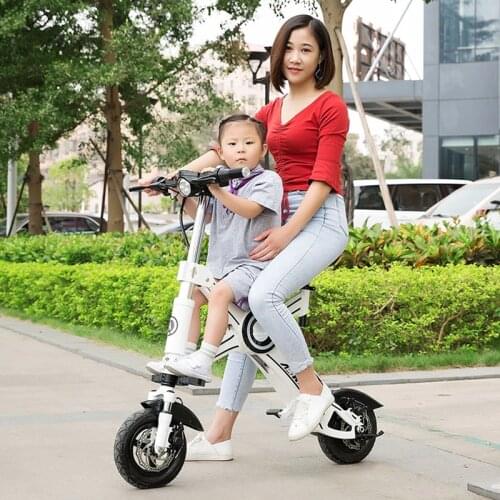 10-inch fast folding electric bicycle lithium battery aluminum alloy chainless electric bike single and with child seat dual-pur