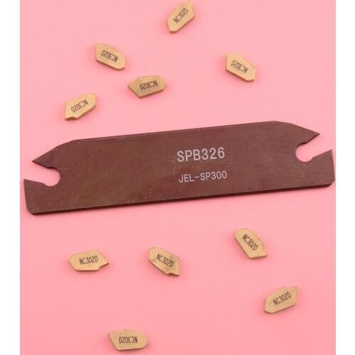 10pcs SP300 Insert Blade SPB26-3 Lathe Cut-Off Grooving Parting Tool 26MM YBC251 Hard Alloy CNC Cutting Accessories