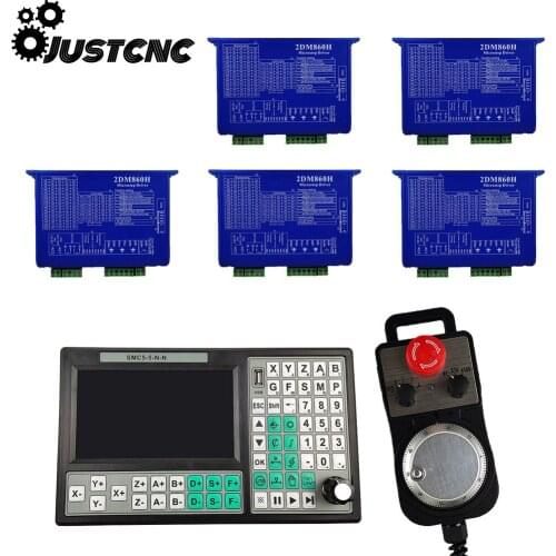 5-axis CNC suite SMC5-5-N-N motion control system 2dm860h stepper motor driver CNC controller motor control system