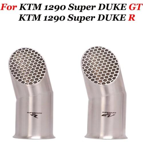 73MM Slip On For KTM 1290 Super DUKE GT R Motorcycle Exhaust Pipe Stainless Steel Middle Tube Middle Link Pipe Escape Muffler