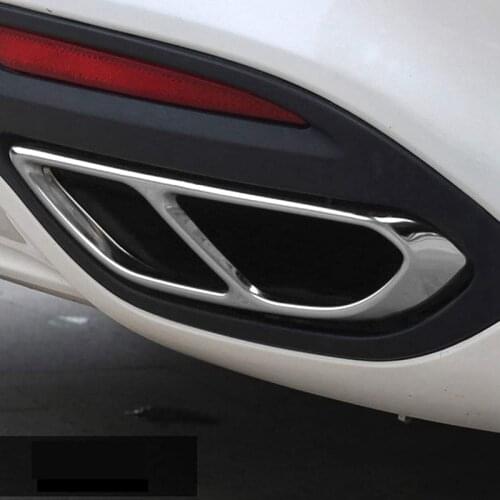 Car Rear Dual Exhaust Muffler End Pipe Stickers Cover Trims Accessories for Ford Mondeo/Fusion Sedan 2013-2020