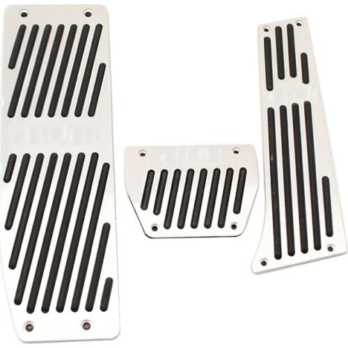 Aluminum Foot Rest Pedals Set Fit for BMW E30 E36 E46 E87 E90 E91 E92 E93 M3 MT Silver Color