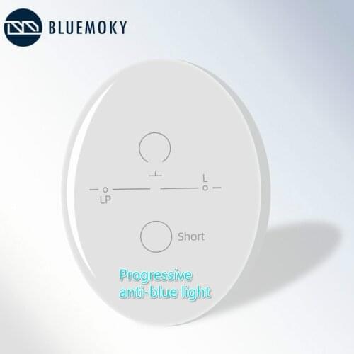 BLUEMOKY1.56 1.61 1.67 Thin CR-39 Progressive Multifocal Prescription Lenses Impact Resistance/Anti-scratch Anti Blue light Lens