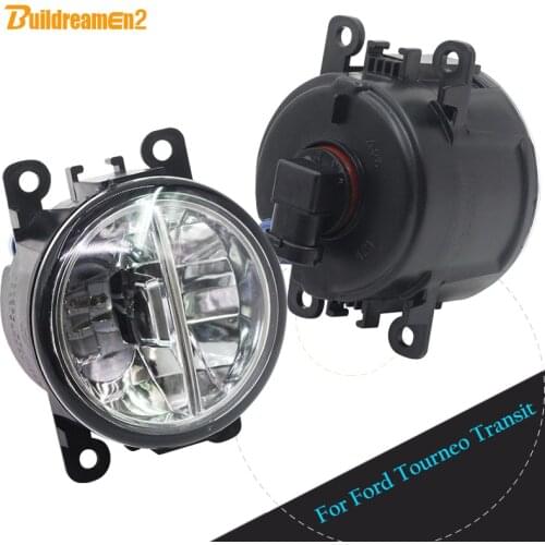 Buildreamen2 For Ford Tourneo Transit Car Accessories LED Fog Light Daytime Running Light DRL White 12V High Bright