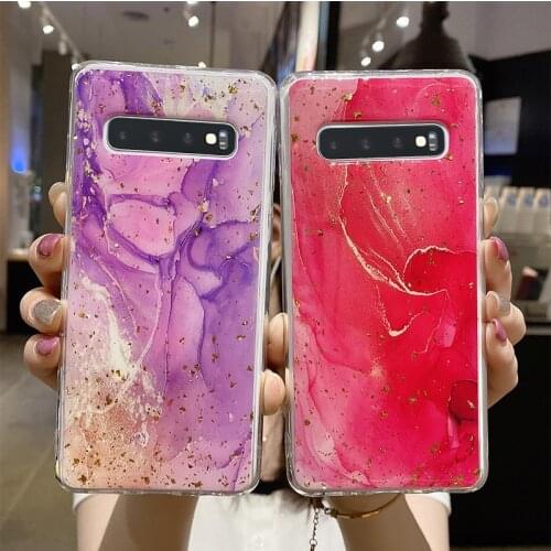 Golden Glitter Phone Case For Samsung Galaxy S20 FE S21 Plus Note 20 Ultra S10 A30S A50 A70 A71 A42 A52 A72 A12 A51 A32 5G Cover