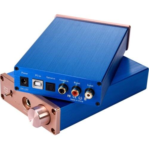 Digital Audio Decoder USB DAC Input USB/Coaxial/Optical Output RCA/6.35mm 192KHz DC12V Headphone Amplifier Audio Converter