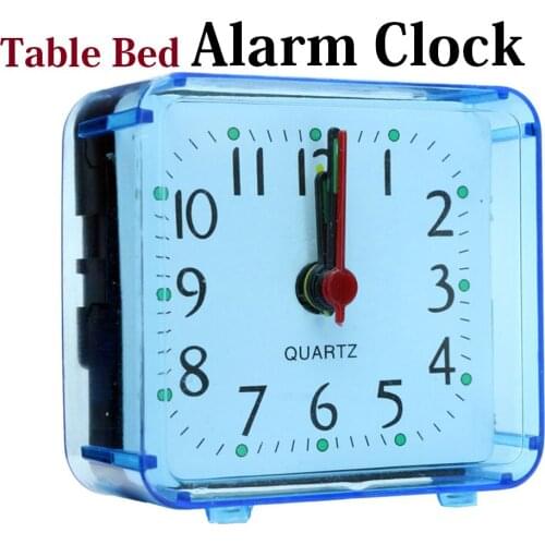 Digital Wall Clocks Table desk wall watch Square Small for Bed Compact Travel Quartz Beep Alarm Clock Portable Kitchen 3d clock
