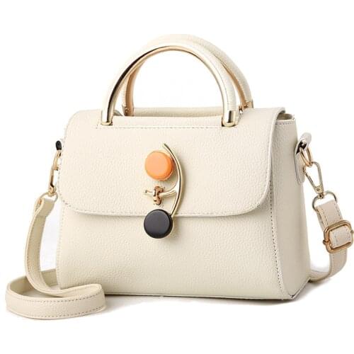 Business Office Womens Shoulder Bag PU Leather Rubber handle Cover Tote Handbag women Messenger Bag