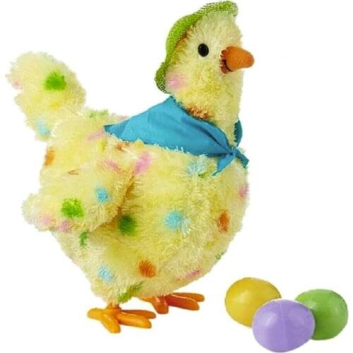 Children Musical Cartoon Chicken Hen Laying Eggs Toy Singing Swinging Gifts Doll