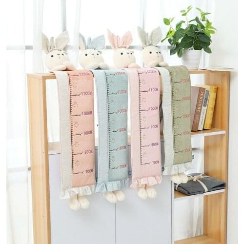 Kids Growth Memorial Accessories Plush Height Measure Ruler Child Plush Wall Decoration Stuffed Animal Stuff Rabbit Home Decor