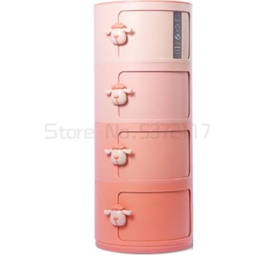 Household thickened bedroom drawer storage cabinet plastic childrens storage babys wardrobe toy box finishing box