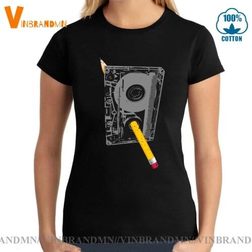 Vintage Rewind T shirts Women Magnetic Tape Cassette T-shirt Retro 70s 80s Good Memory Clothing New Arrival 3D Printed Design