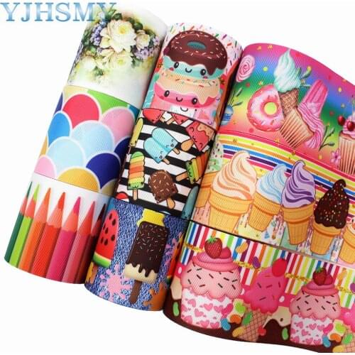 L-20704-635,3"(75mm)10yards cute cartoon Thermal transfer Printed grosgrain Ribbons,bow cap DIY handmade accessories Decorations