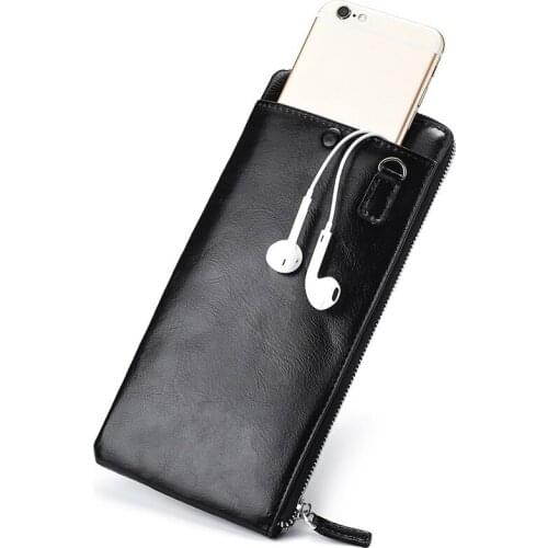 Wallets with Cellphone Pocket Long Coin Purses for Men Women Clutch Business Male Wallet Vintage Large Thin Wallet ID Holders