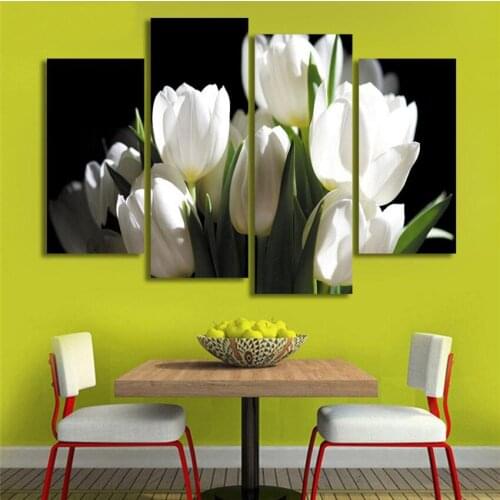 2017 Top Selling Bunchs Of Lily Canvas Painting Modern Flower Home Decoration On Canvas For Living Room Sofa Background