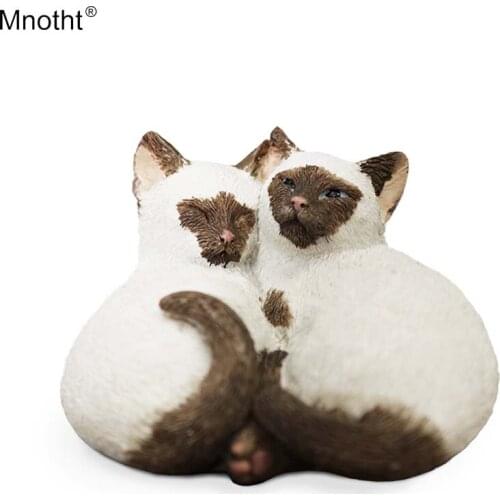 Mnotht 1/6 Berman Cat Model Birman Anmial Mini Toys Emulation Scene Accessory for Action Figure Collection Gifts Decoration