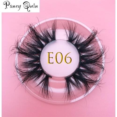 25mm IPairs/Set 100% Handmade Natural Thick Eye Lashes Wispy Makeup Extention Tools 3D Mink Hair Volume Soft False Eyelashes