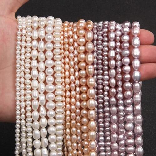 Raw Natural Freshwater Baroque Pearls Rice Oval Shape Pearl Punch Loose Bead For Jewelry Making DIY Necklace Bracelet Accessorie
