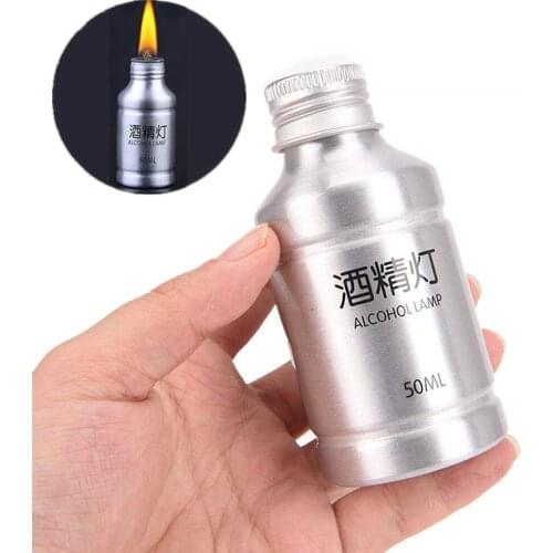 50ML Portable Alcohol Burner Aluminum Alloy Alcohol Lamp EDC Survival Tool Outdoor Hiking Hunting Camping Supplies Mini Burner