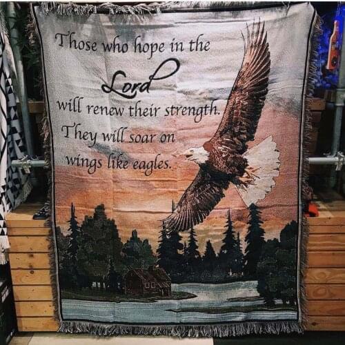 Casual Blankets Carpet Decoration Eagle Carpet Sofa Leisure Carpet Original Single Tapestry Sofa Mat