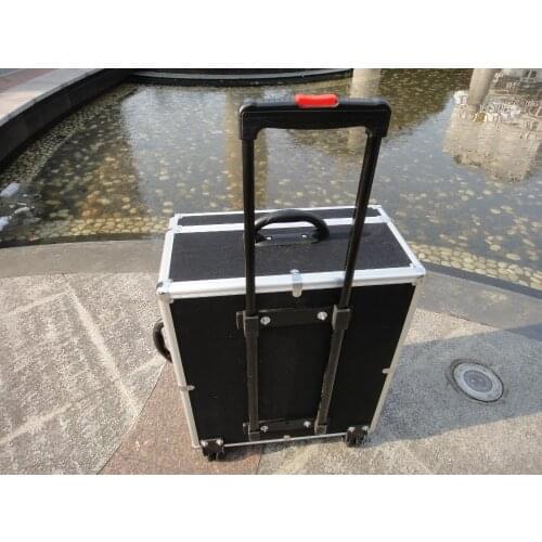 Professional 120 bass accordion music box with trolley aluminum alloy rod ABS box 96/80/60 bass accordion bag gig hard case