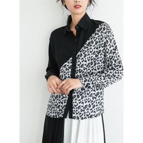 Qiukichonson Leopard Blouses