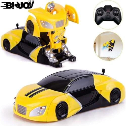 RC Car Transformation Robots Sports Vehicle Model Robots Toys Can Climbing The Wall Deformation Car Children Toys Gifts for Boys