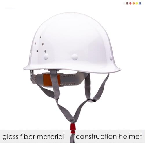 Construction Helmet White American Industrial Safety Helmet FRP Material Anti Strong Impact Heat-resistant