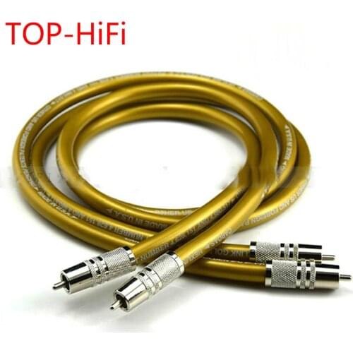TOP-HiFi Pair Rhodium Plated RCA Plug Cardas HEXLINK GOLDEN 5C Audio 2RCA Male to Male interconnect cable