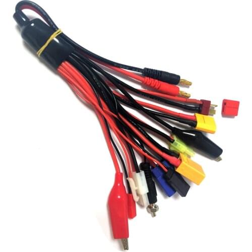 High Quality 10 in 1 Charging Adapter 4.0MM Banana Connector to DEANS XT60 XT90 EC5 JST Connect For Imax B6 B6AC Lipo batter