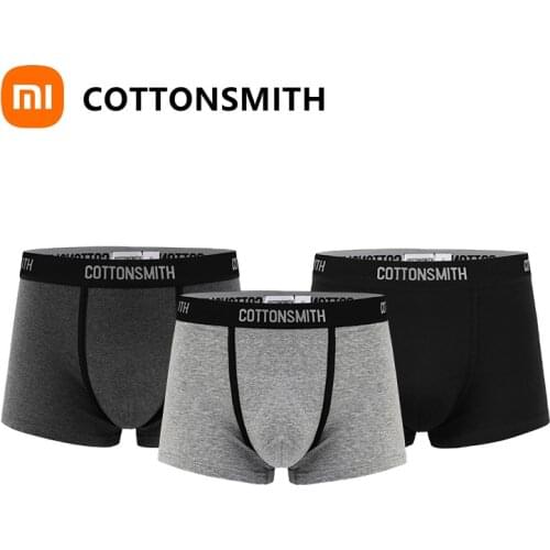Xiaomi cottonsmith miniature window dry mens underwear Quickly wick away sweat, dry and non-sticky 3 pack