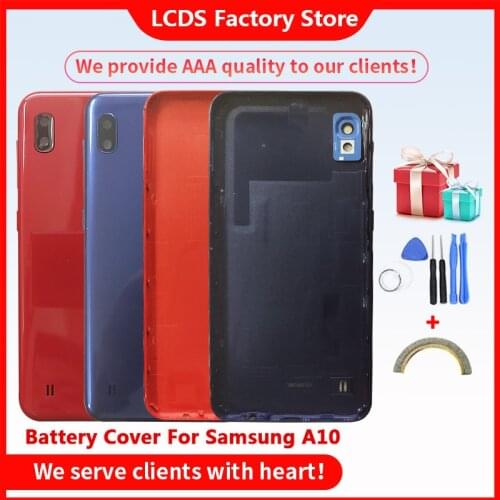Battery Back Cover For Samsung A10 Battery Cover Back Case For Samsung A10 Back Cover Housing +Volume Power Buttons Cameca Lens
