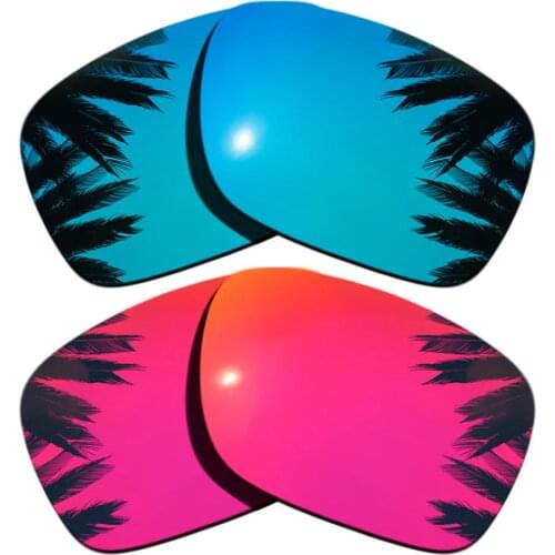 Midnight Sun Mirrored&Ice Blue Mirrored Polarized Replacement Lenses for Holbrook Frame 100% UVA & UVB