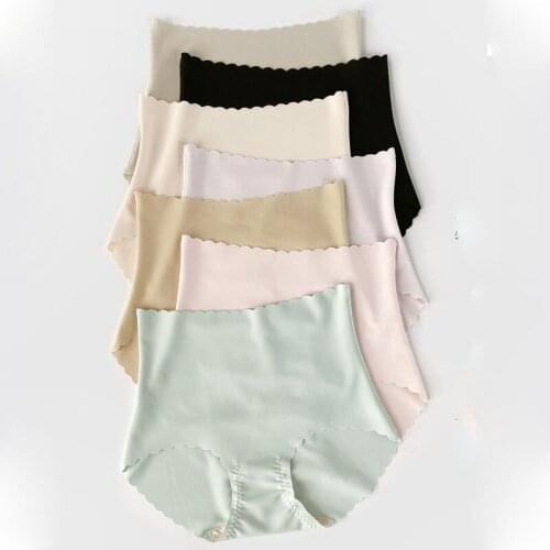 Briefs High Waist Underpants Stretch Panties Soft Comfortable For Womens Shorts Seamless Breathable Panties Ice Silk Panty