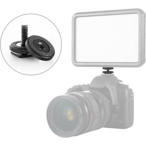 1/4" Dual Nuts Tripod Screw to Flash Hot Shoe Adapter Holder Adapter For Photo Studio Light Stand Tripod Camera Accessories