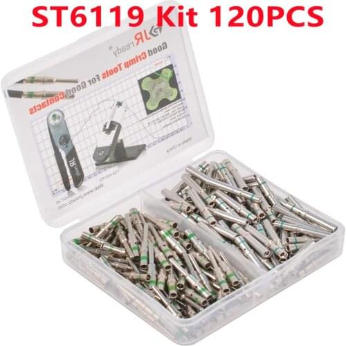 120PCS JRready Contact Kit ST6119 16AWG Terminals Male Female Solid Crimp Terminals Automotive Connector Pins Non-Insulated Plug