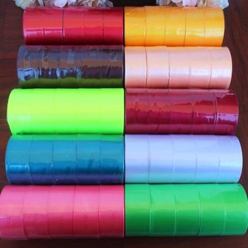 125yards/lot 3.8-4cm Satin Ribbon Polyester Strap 24 Colors Gift Pack Ribbons Bow Tag Flower Wedding Celebration Decoration