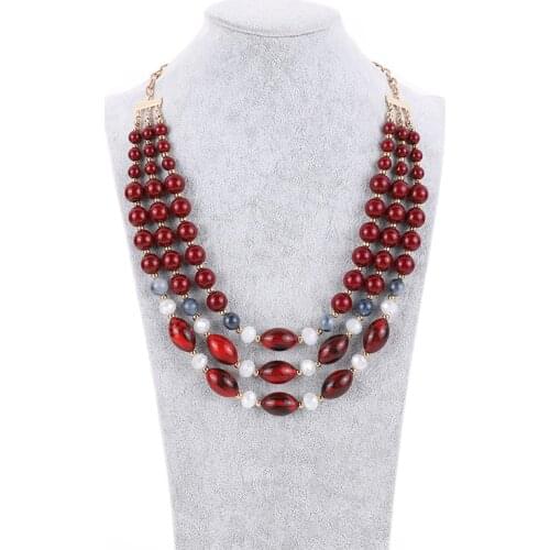 2021 New Fashion Trend Jewelry Handmade Personality Elegant Female Accessories African Jewelry Unique Long Beaded Necklace Gift