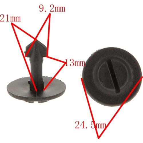 20x Bumper Engine Cover Clip-Push Type Retainers for VW Audi Passat Slotted Drive