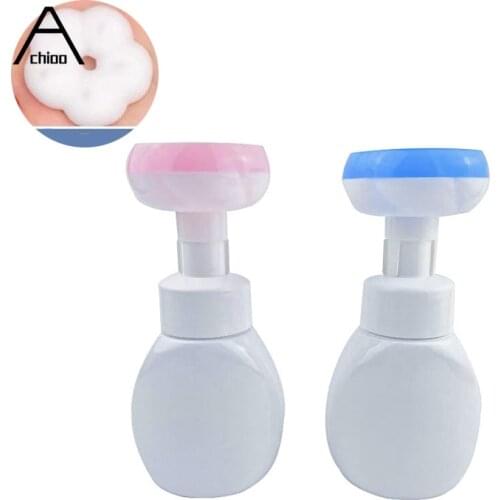 250ml Flower Soap Dispenser Flower Shape Foam Foaming Pump Empty Liquid Bottle Plastic Clear Bottle Shower Gel Foam Pump Bottle