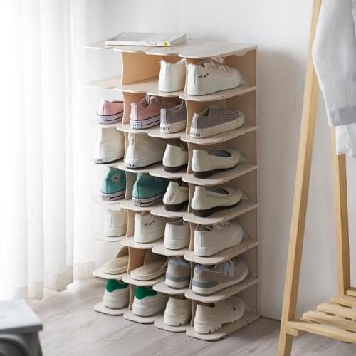 6-Layer Shoe Rack Organizer Multilayer Stackable Dustproof Shoes Cabinet Home Space-saving Standing Storage Holder Shoe Box
