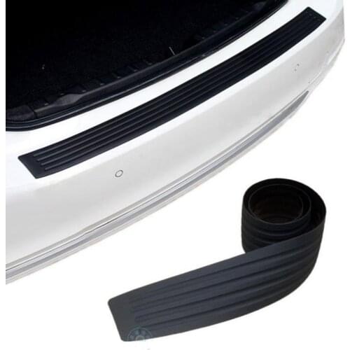 90 cm * 7.8cm* 0.3 cm Car Trunk Door Sill Plate Protector Rear Bumper Guard Rubber Mouldings Pad Trim Cover Strip Car Styling