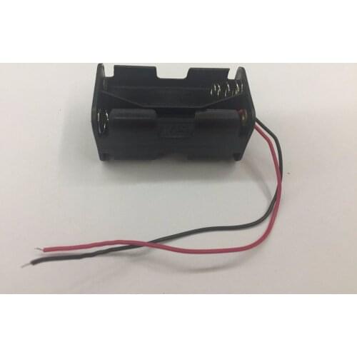 Hot 2-slot 4 x AAA Battery Back To Back Holder Case Box Storage With Wire Leads of 2017 JUL 27-9
