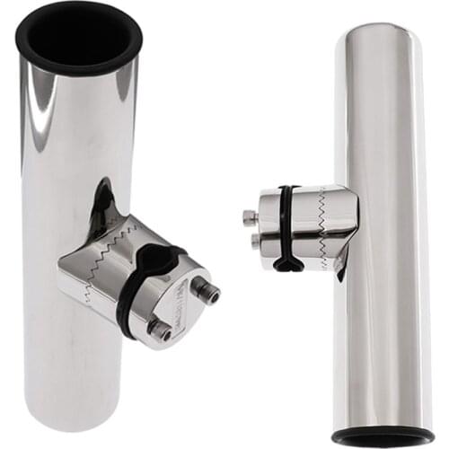 Stainless SteelBoat Fishing Rod Holder With Rail Mount Pole Bracket Fish Accessory Tools Accessories Adjustable Fit For 18-26mm