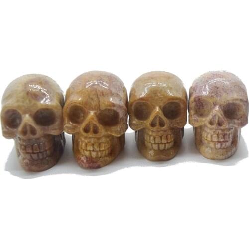 Fossil / Jade / Coral fossil / Crystal human skull art Tea play tea set tea Figurines Asian jadeite tea jade gemstone status 1 p