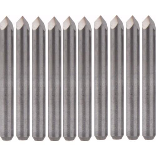 10Pcs 90 Degree Carbide Steel CNC Router Pyramid engraving Bits 0.1mm